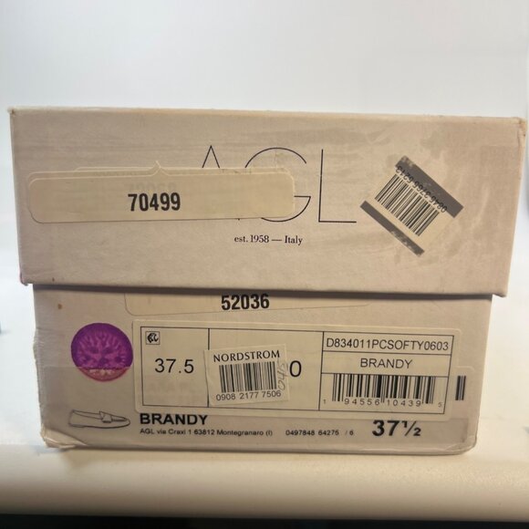 AGL Mara Brandy Brown Leather Loafers Women Size 37.5 - Picture 9 of 9